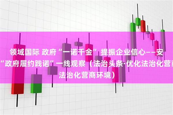 领域国际 政府“一诺千金” 提振企业信心——安徽推进“政府履约践诺”一线观察（法治头条·优化法治化营商环境）
